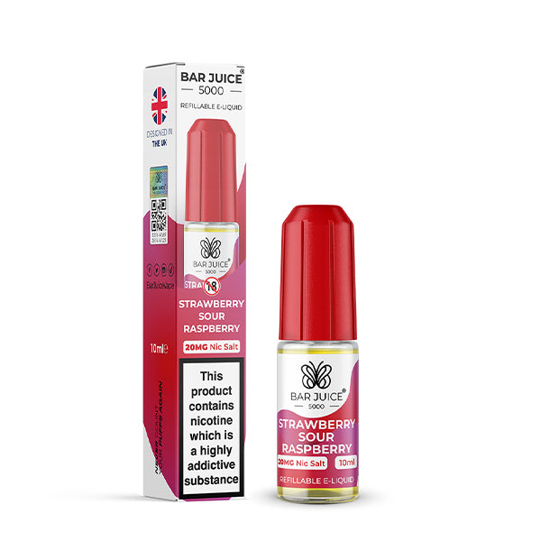 Strawberry Sour Raspberry Nic Salt - Bar Juice 5000