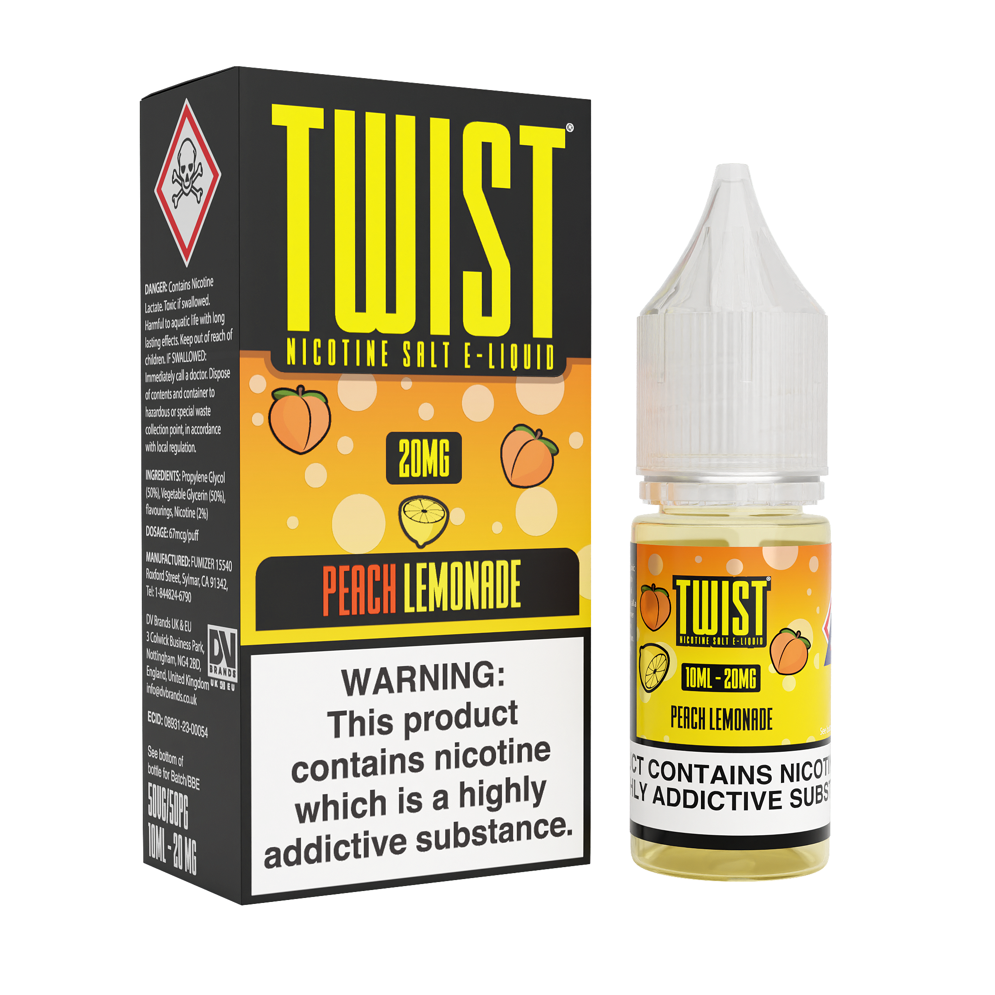 Peach Lemonade Nic Salt by Twist E-Liquids
