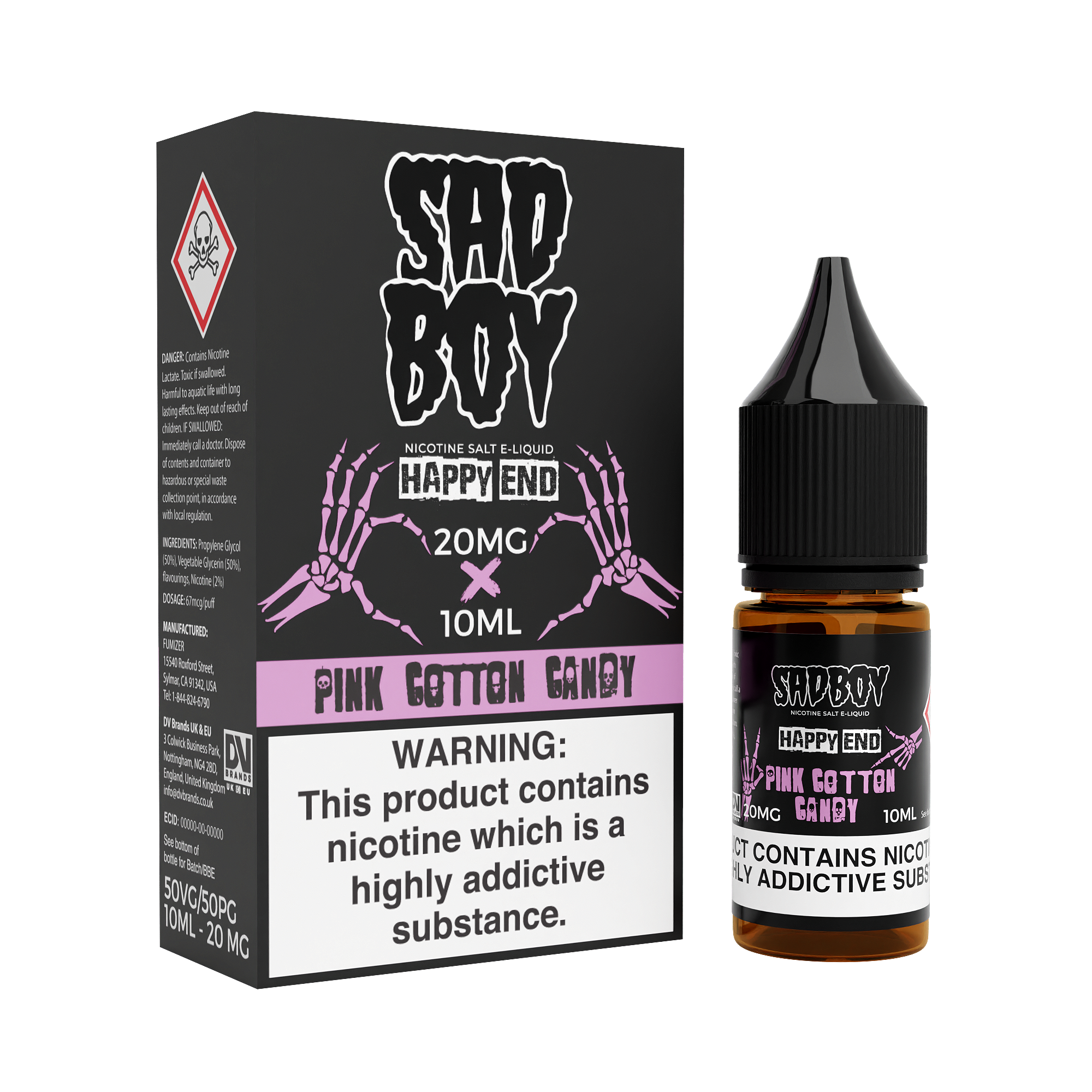Pink Cotton Candy Nic Salt by Sadboy E-Liquids