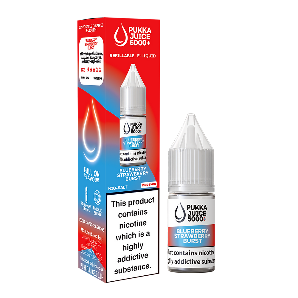 Blueberry Strawberry Burst by Pukka Juice Nic Salt 5000+