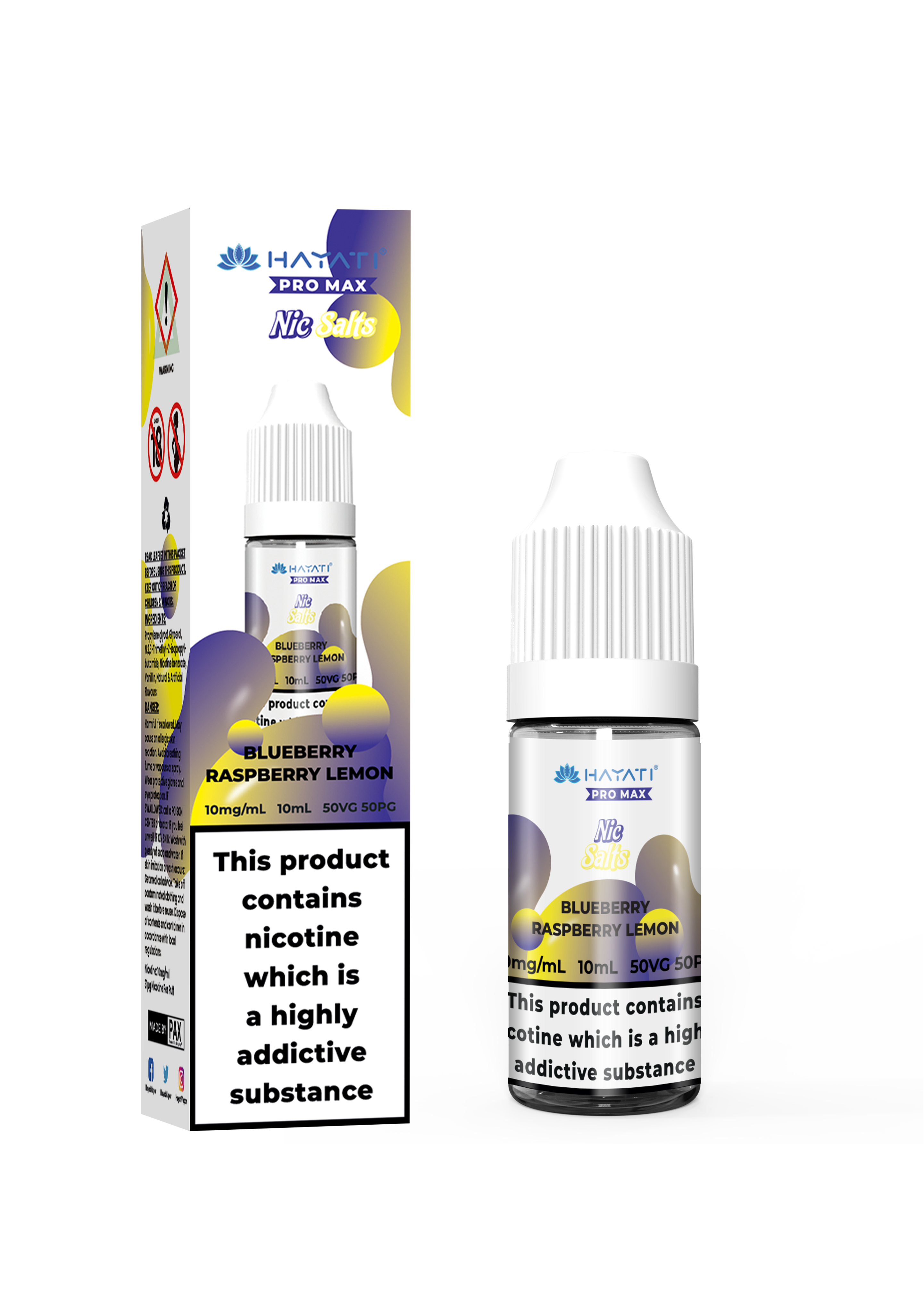 Blueberry Raspberry Lemon Nic Salt by Hayati Pro Max