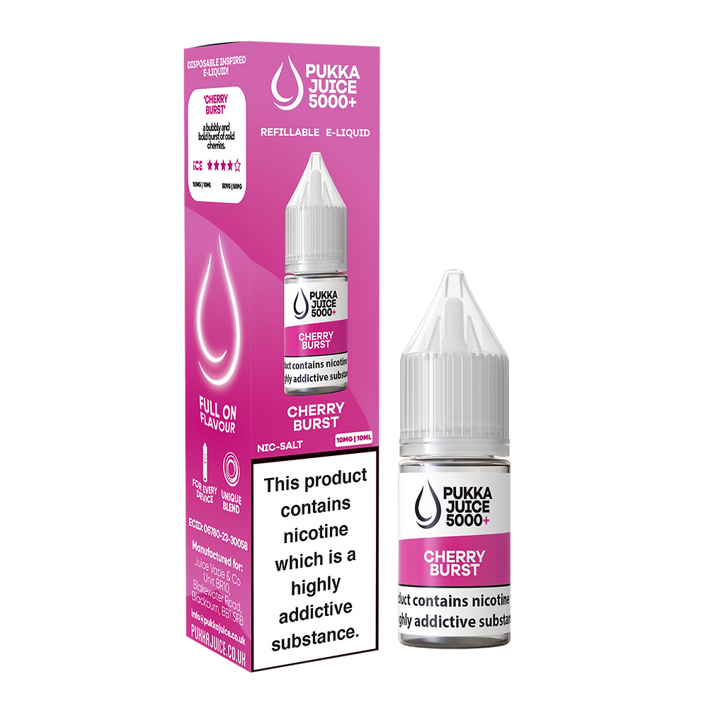 Cherry Burst by Pukka Juice Nic Salt 5000+