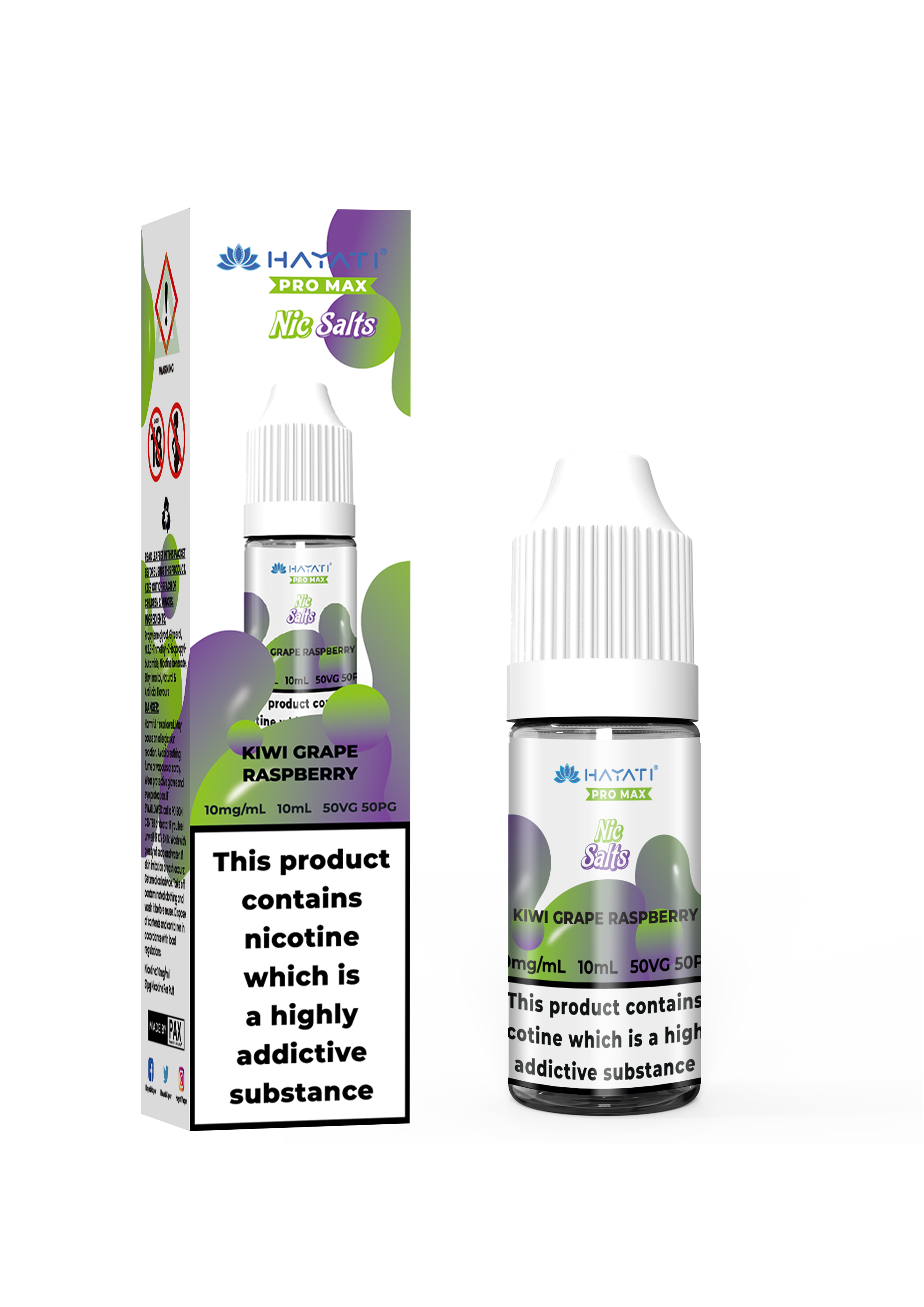 Kiwi Grape Raspberry Nic Salt by Hayati Pro Max