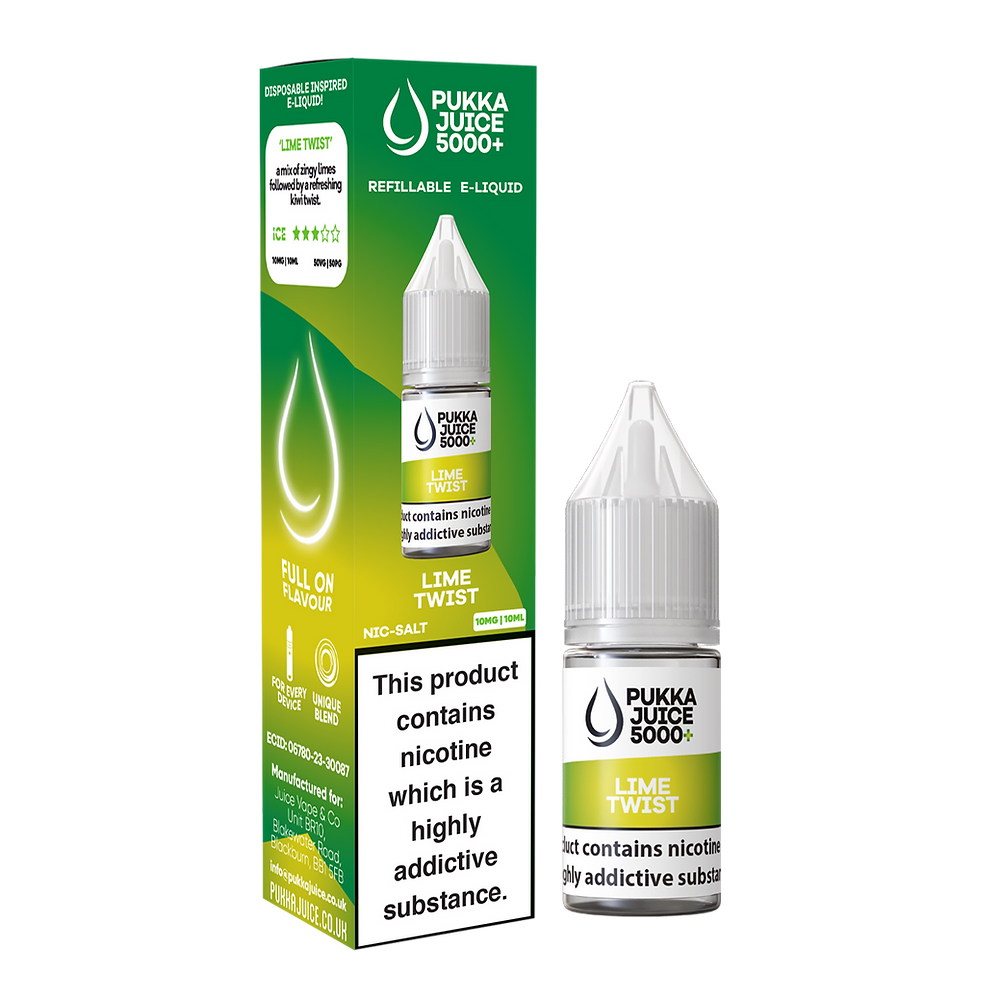 Lime Twist by Pukka Juice Nic Salt 5000+