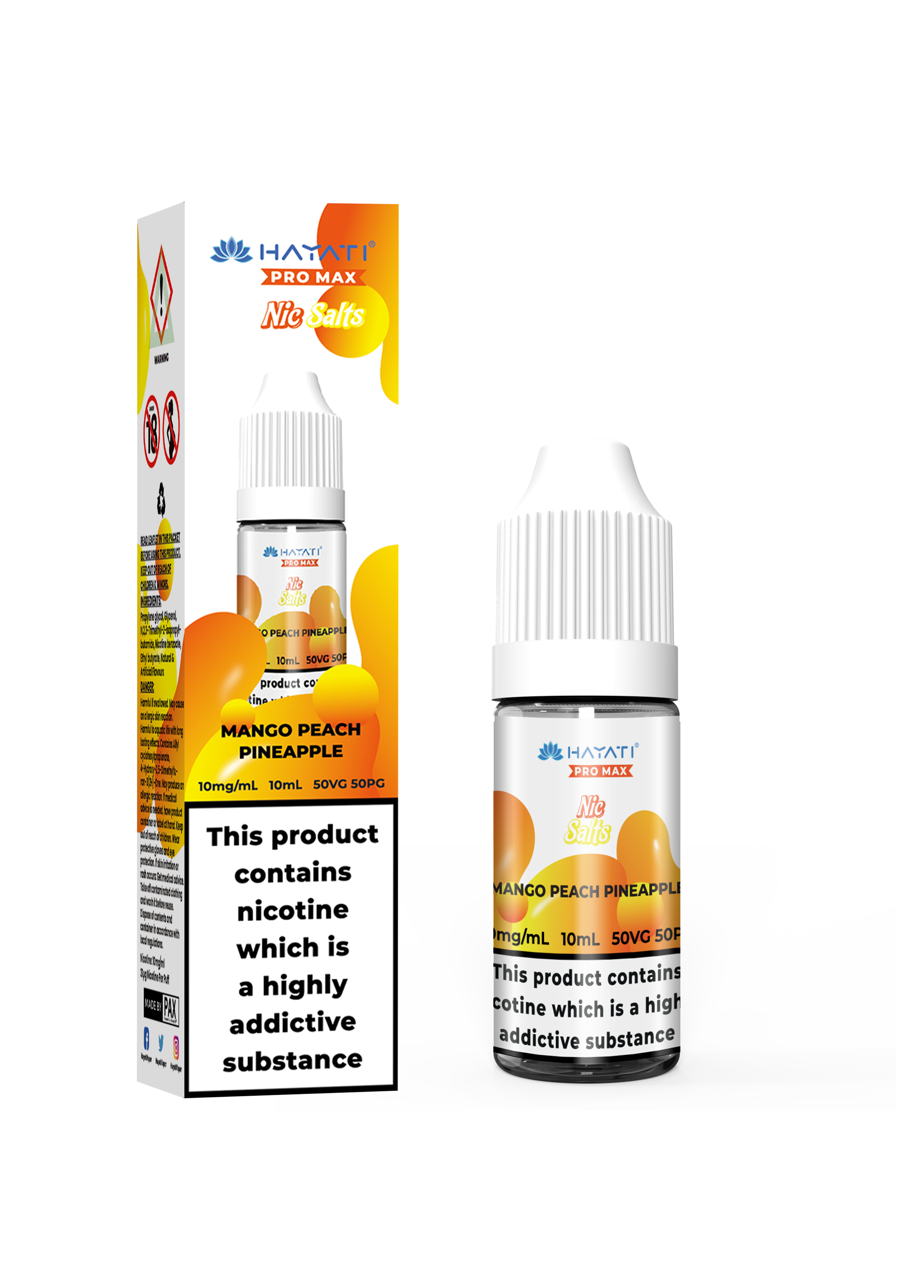 Mango Peach Pineapple Nic Salt by Hayati Pro Max