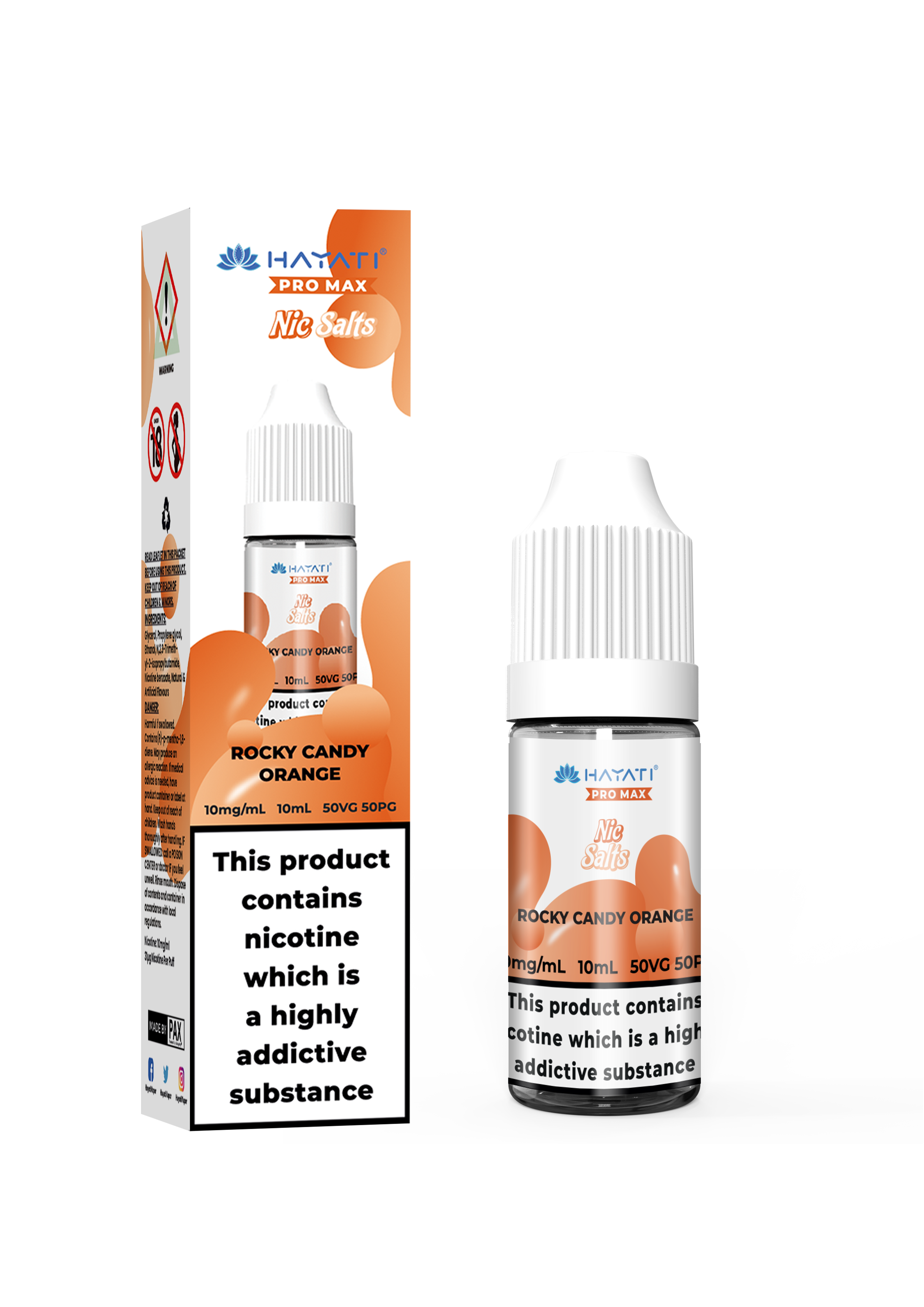 Rocky Candy Orange Nic Salt by Hayati Pro Max