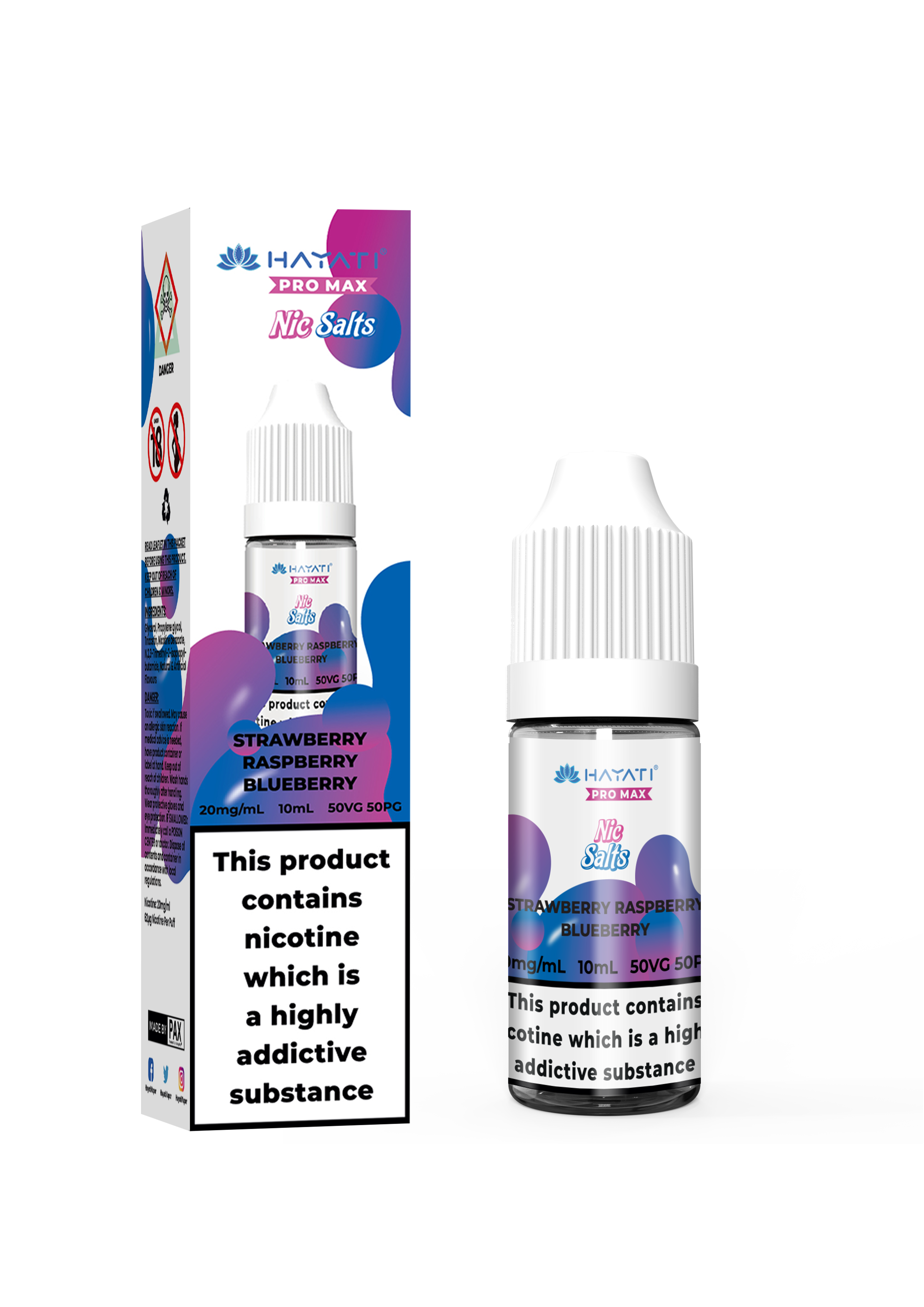 Strawberry Raspberry Blueberry Nic Salt by Hayati Pro Max