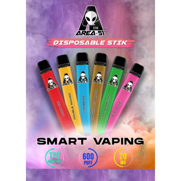 Area 51 Disposables in 12 Flavours-ManchesterVapeMan