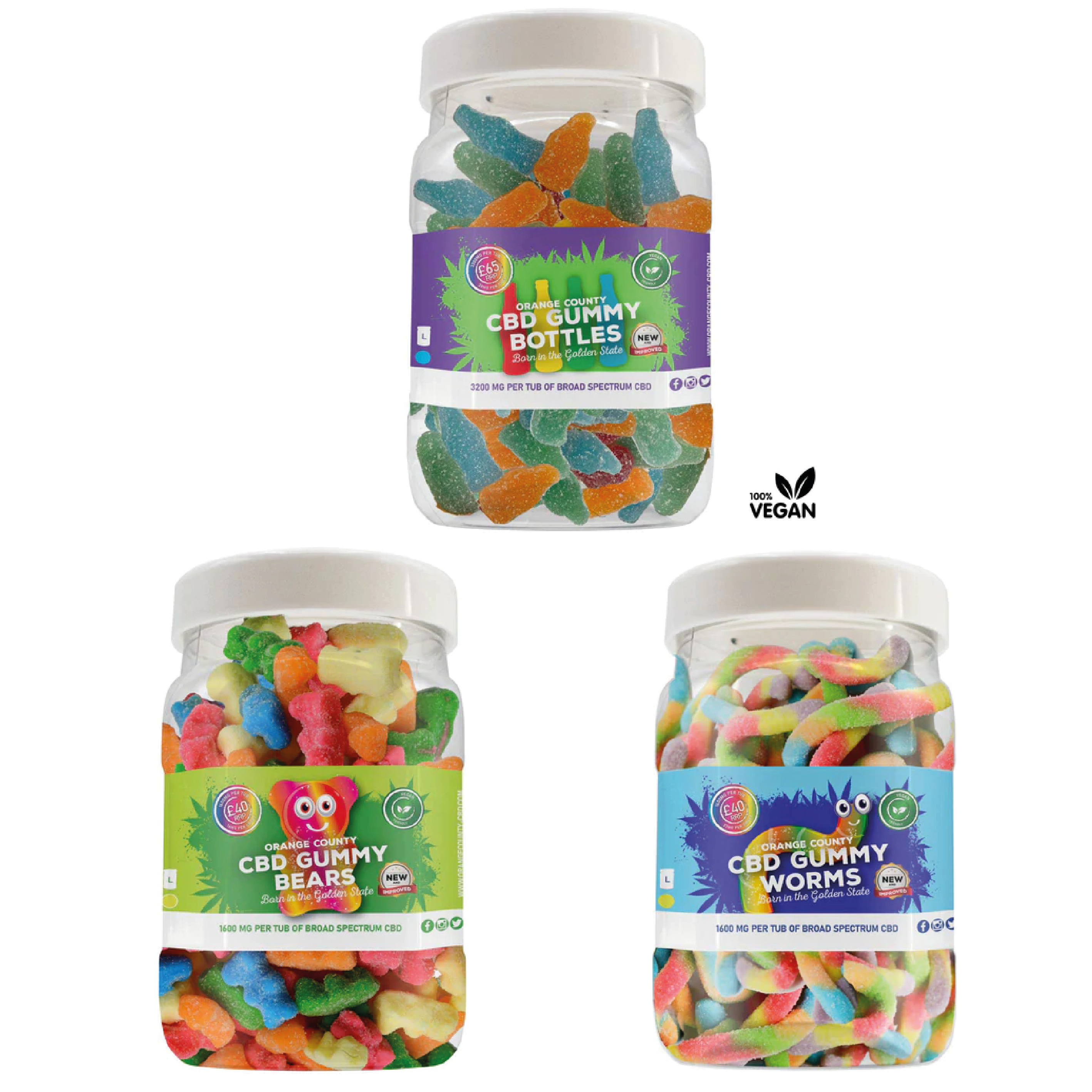 Orange County CBD Gummy's (Large Tub)