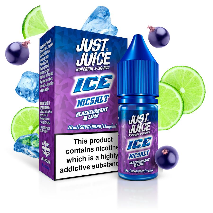 Blackcurrant & Lime ICE NIC SALT by JUST juice