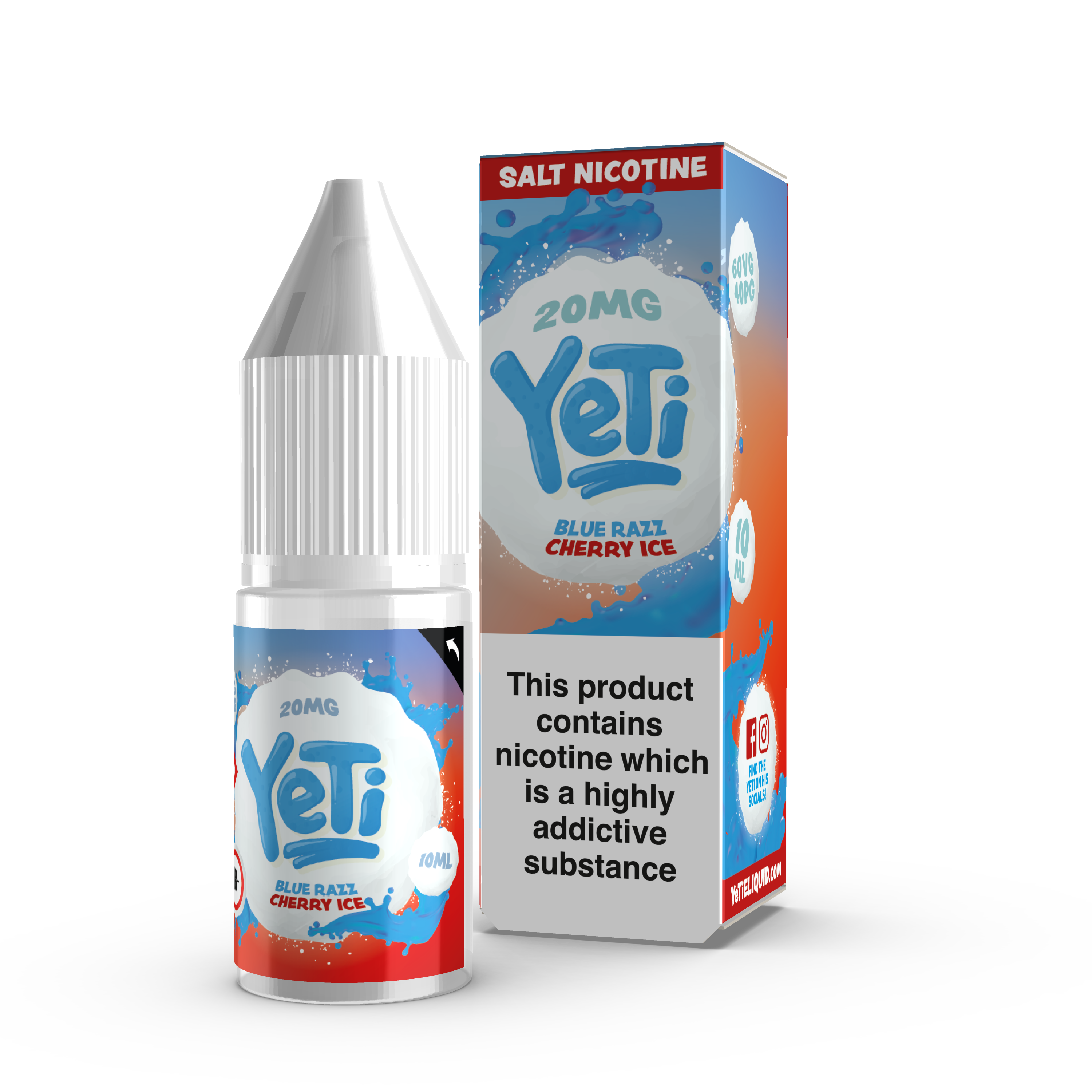 Blue Razz Cherry Ice Nic Salt by Yeti