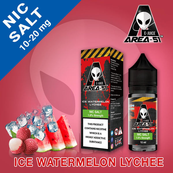 Ice Watermelon Lychee by Area 51 Nic Salts-ManchesterVapeMan