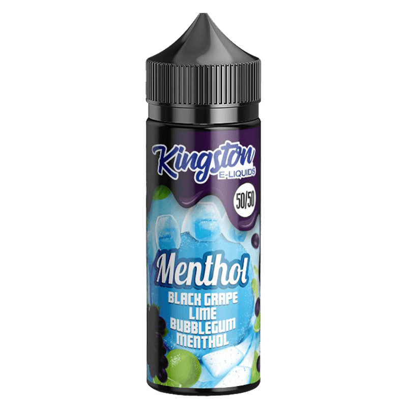 Black Grape, Lime, Bubblegum Menthol 50/50 by Kingston E-Liquid