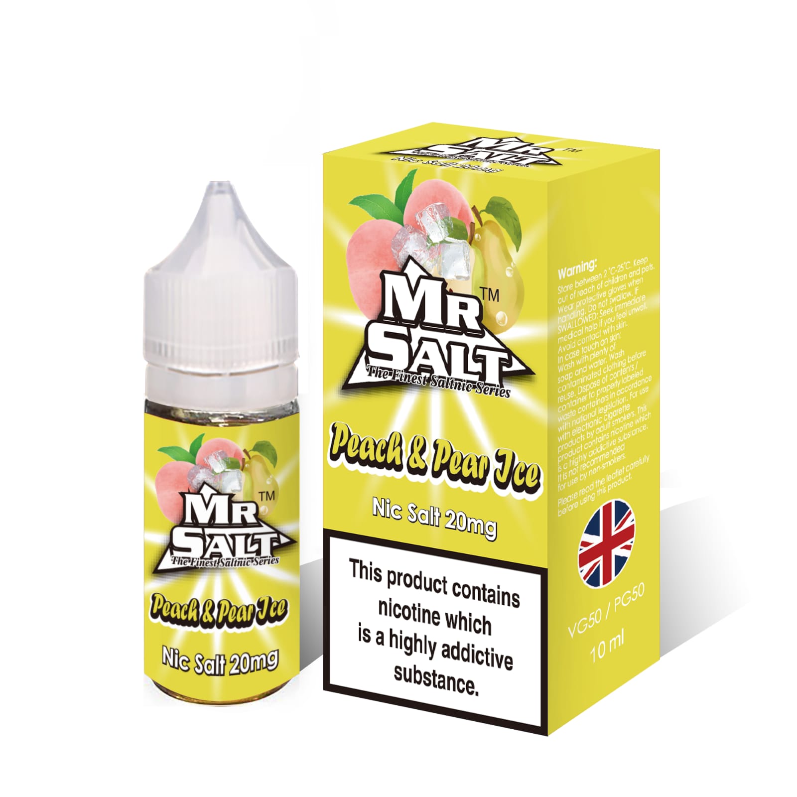 Peach & Pear Ice Nic Salt by Mr Salt