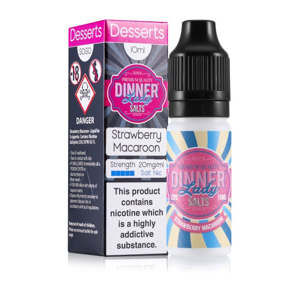 Strawberry Macaroon Nic Salt by Dinner Lady-ManchesterVapeMan