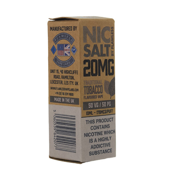 Traditional Tobacco by Flawless Nic Salts-ManchesterVapeMan