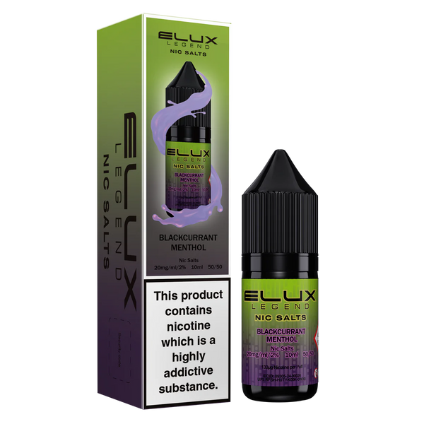 Blackcurrant Menthol Nic Salt by Elux