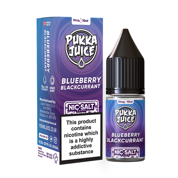 Blueberry Blackcurrant Nic Salt by Pukka Juice