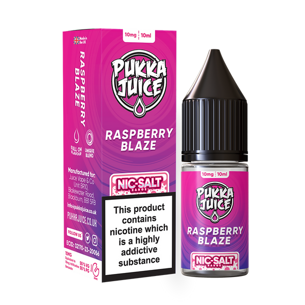 Raspberry Blaze Nic Salt by Pukka Juice