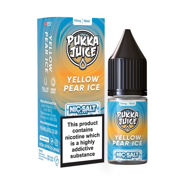 Yellow Pear Ice Nic Salt by Pukka Juice
