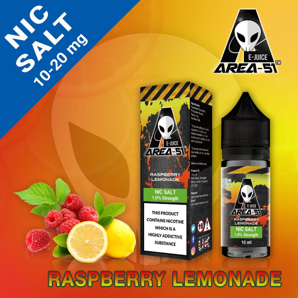Raspberry Lemonade by Area 51 Nic Salts-ManchesterVapeMan