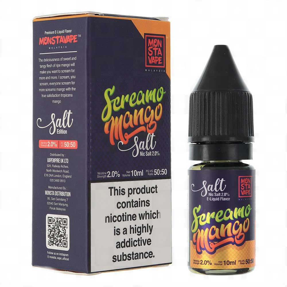 Screamo Mango Nic Salt by Monsta Vape | ManchesterVapeMan Screamo Mango Nic Salt by Monsta Vape | ManchesterVapeMan