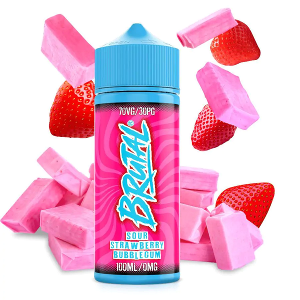 Sour Strawberry Bubblegum - Brutal E-Liquid