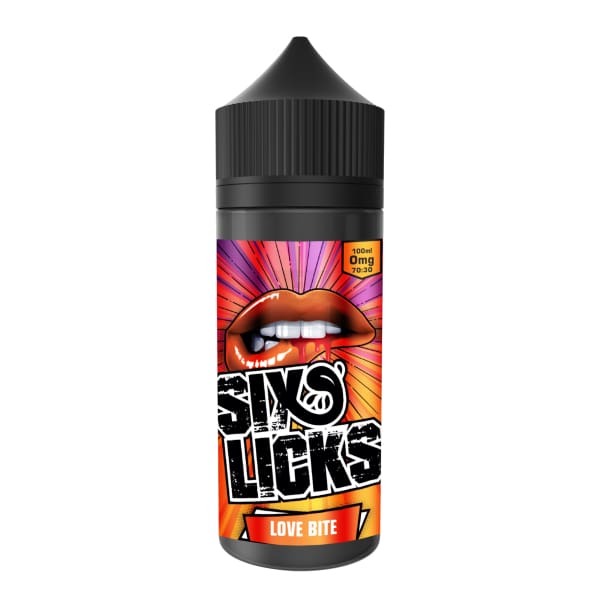 SIX LICKS LOVE BITE 100ML SHORTFILL-ManchesterVapeMan